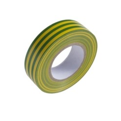 Cinta Aislante 20 m, x 19 mm,  Amarilla / Verde Uso doméstico