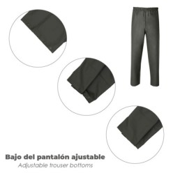Traje de Agua Impermeable Verde Poliuretano Talla 9-XXL