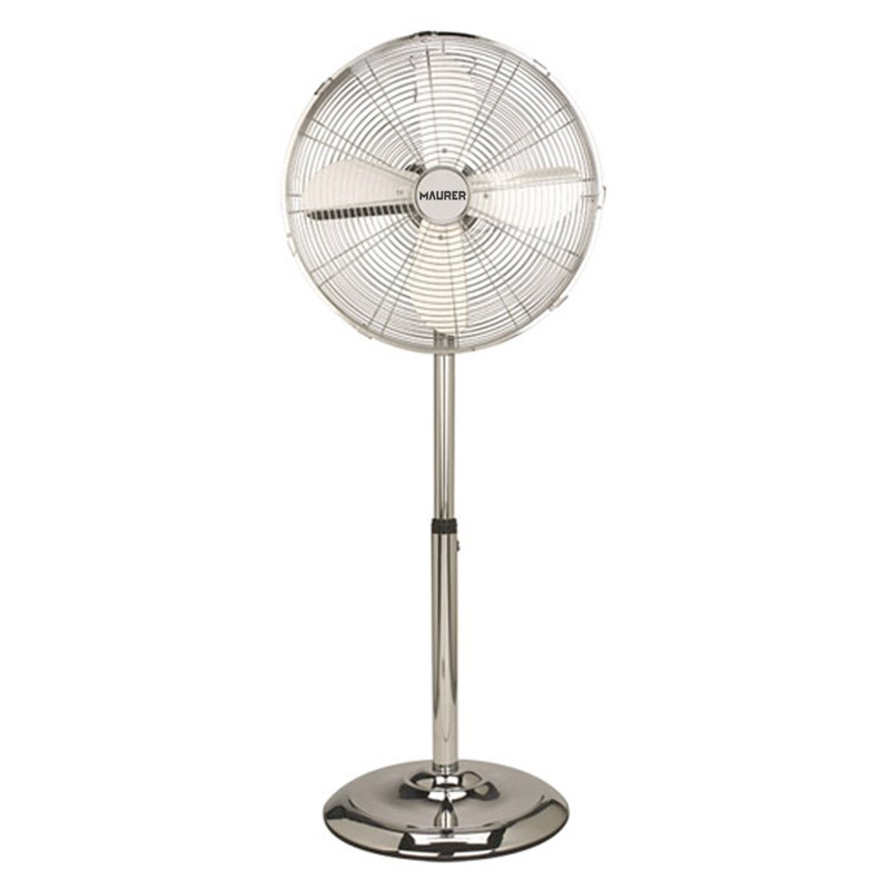 Ventilador Maurer de Pie 125 cm, de Alto Cromo
