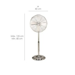 Ventilador Maurer de Pie 125 cm, de Alto Cromo