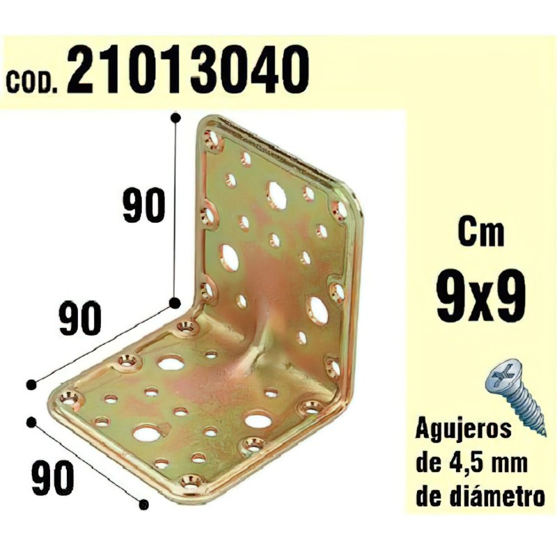 Soporte Para Madera Ángulo  90x90x90 mm,
