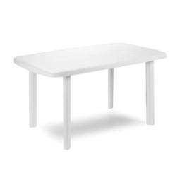 Mesa Resina Blanca 140x  90 cm,