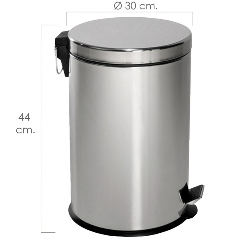 Papelera Maurer  Inoxidable Cocina / Baño 20 Litros 30x44  cm,