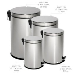 Papelera Maurer  Inoxidable Cocina / Baño 20 Litros 30x44  cm,