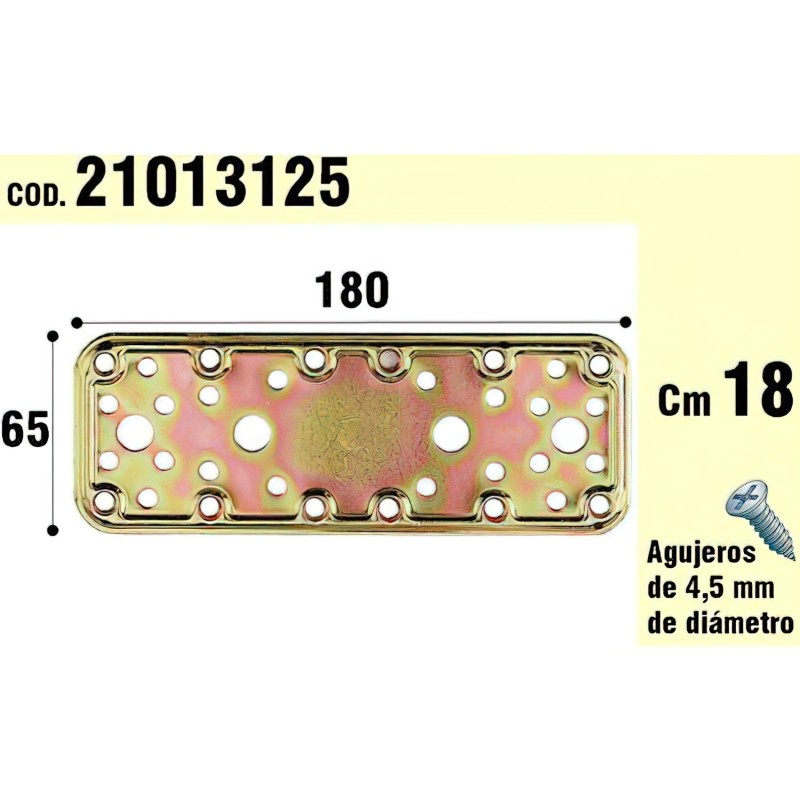Soporte Para Madera Placa Bicromatada 65x180 mm,