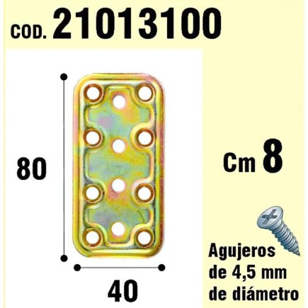 Soporte Para Madera Placa Bicromatada 40x80 mm,