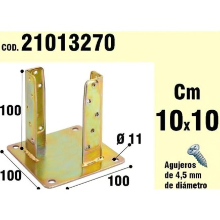Soporte Para Madera Anclaje Bicromatado 100 mm,