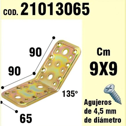 Soporte Para Madera Ángulo  65x90x90 mm,/135°