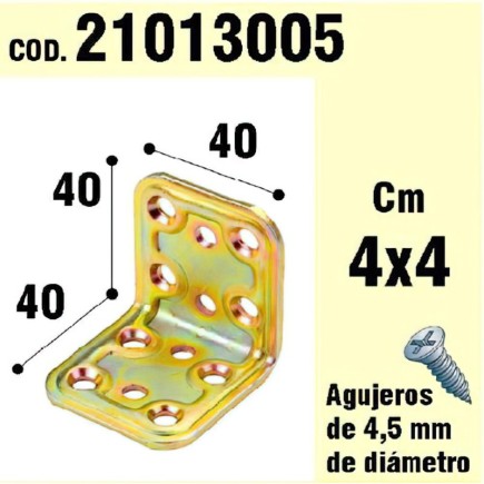 Soporte Para Madera Ángulo   40x40x40 mm,