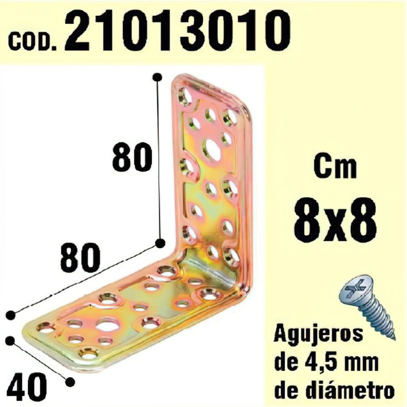 Soporte Para Madera Ángulo   40x80x80 mm,