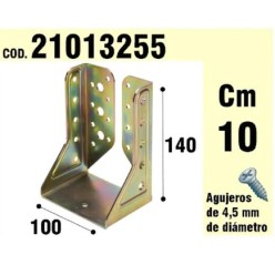 Soporte Para Madera Alas Interiores Bicromatado 100 mm,