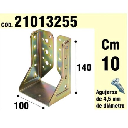 Soporte Para Madera Alas Interiores Bicromatado 100 mm,