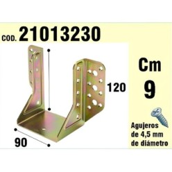 Soporte Para Madera Alas Exteriores bicromatado  90 mm,
