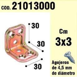 Soporte Para Madera Ángulo   30 x 30 x 30 mm,