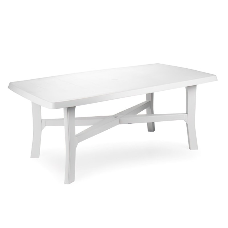 Mesa Resina Blanca 180x100 cm,