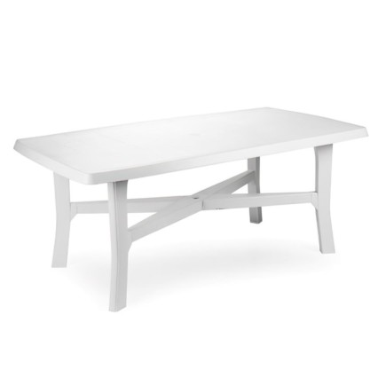 Mesa Resina Blanca 180x100 cm,