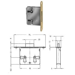Cerradura Mueble Sin Llave 32/20 mm,