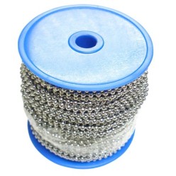 Cadena Bolas Laton Cromado 3,2 mm, Rollo 50 metros