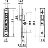 Cerradura Lince 5553 Aluminio   14 mm, al por Mayor | Almacén de Ferretería