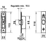 Cerradura Lince 5554 Aluminio   14 mm, al por Mayor | Almacén de Ferretería