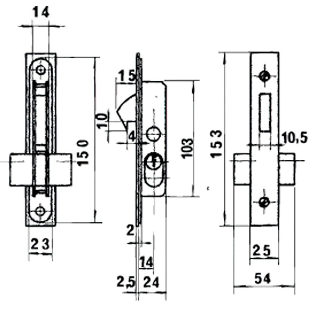 Cerradura Lince 5555 Aluminio   14 mm, al por Mayor | Almacén de Ferretería