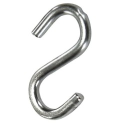 Gancho "S" Hierro Zincado  40 mm,   "Uso Doméstico"