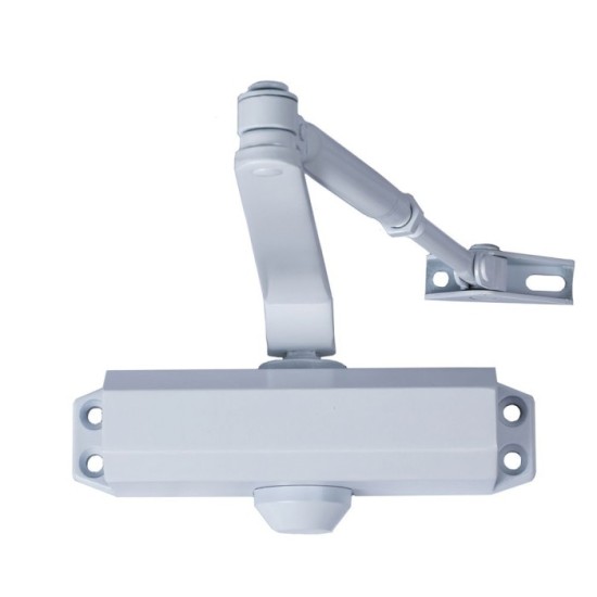 Cierra Puertas Con Retenedor Fuerza 2, Color Blanco (Puertas 70/90 cm,) al por Mayor | Almacén de Ferretería