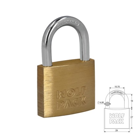 Candado Laton Arco Normal  30 mm,