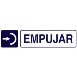 Rotulo Adhesivo 250x63 mm, Empujar
