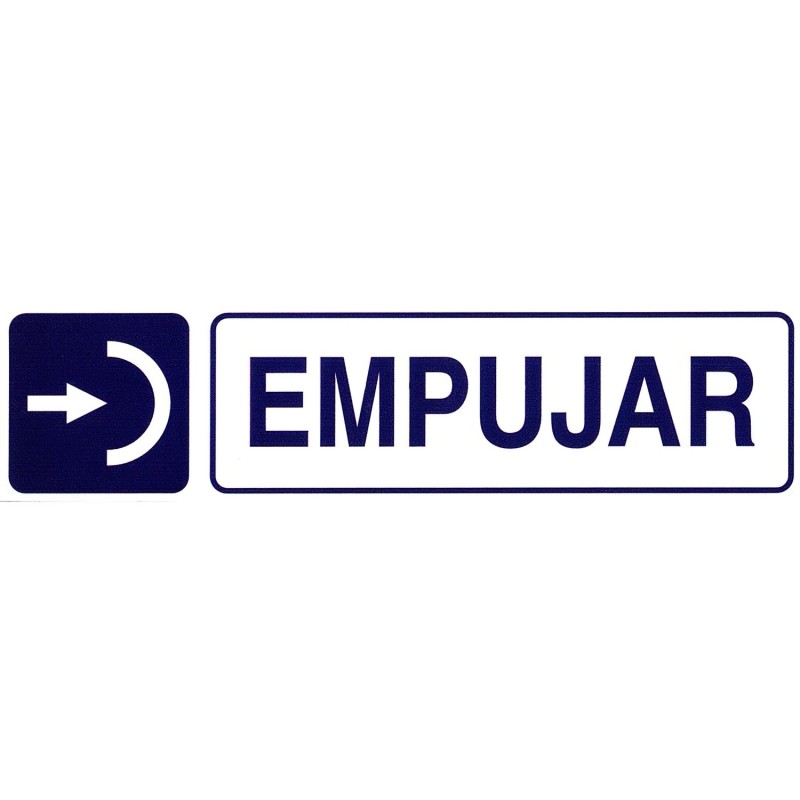 Rotulo Adhesivo 250x63 mm, Empujar