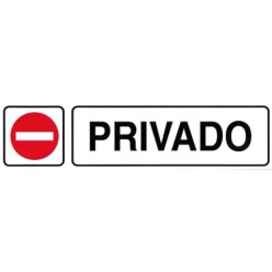 Rotulo Adhesivo 250x63 mm, Privado