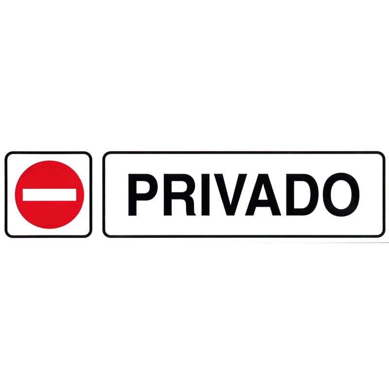 Rotulo Adhesivo 250x63 mm, Privado