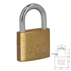 Candado Laton Arco Normal  60 mm,