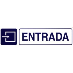 Rotulo Adhesivo 250x63 mm, Entrada