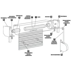 Recogedor Persiana Plastico Pequeño  Cinta 22 mm,