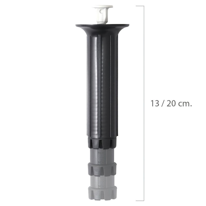 Pata Regulable Fija 13 / 20 cm, Negro