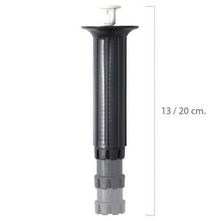 Pata Regulable Fija 13 / 20 cm, Negro