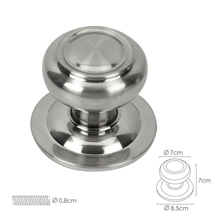 Pomo Puerta Seta Color Inox Oryx al por Mayor | Almacén de Ferretería