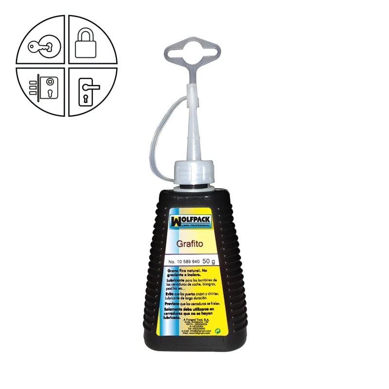 Grafito En Polvo Bote Aplicador 50 Gr,