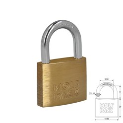 Candado Laton Arco Normal 20 mm,
