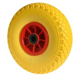 Rueda Carretilla Almacen / Sacos  Maciza Llanta Plástico  20 mm,
