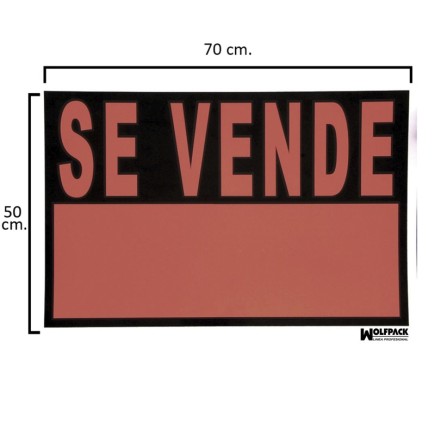 Cartel Se Vende  70x50 cm,