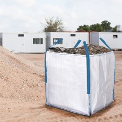 Saco Obra Big Bag Rafia  90x90x90cm, Carga máxima seg, 1,000Kg,