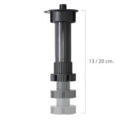 Pata Regulable Desmontable 13 / 20 cm, Negro
