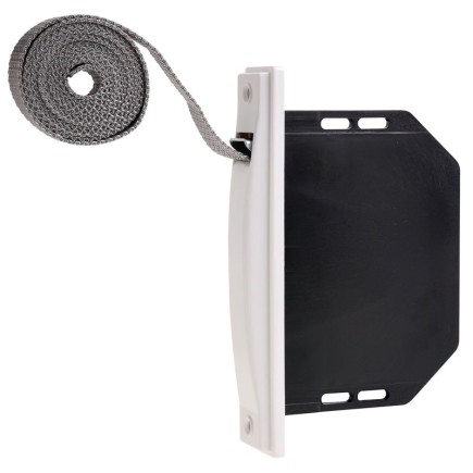 Recogedor Persiana Mini Blanco Cinta 18 mm, Empotrar Sin Pivotes