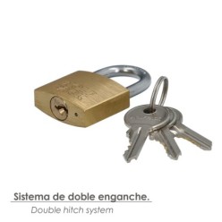 Candado Laton Arco Normal Llaves Iguales 30 mm, Nº1