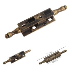 Bisagra Desmontable Con Pasador y Remate Oro Viejo 74 mm,