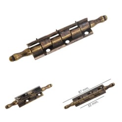 Bisagra Desmontable Con Pasador y Remate Oro Viejo 87 mm,