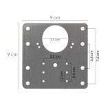 Placas de Reparacion Bisagras Cazoleta 9x9 cm, 1 piezas, Placa Repara Puertas, Placa Reparación Bisagras Mueble al por Mayor | A