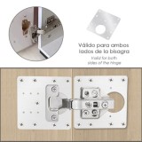 Placas de Reparacion Bisagras Cazoleta 9x9 cm, 1 piezas, Placa Repara Puertas, Placa Reparación Bisagras Mueble al por Mayor | A